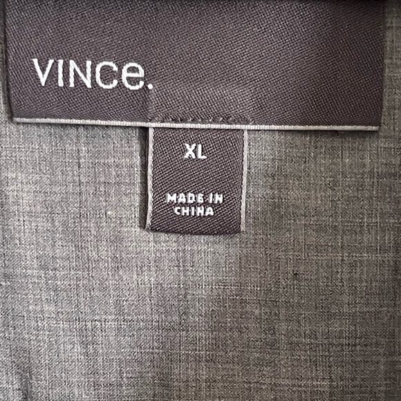 VINCE Men’s Blue Gray Red Plaid Cotton Button Down Long Sleeve Shirt XL - Picture 5 of 5